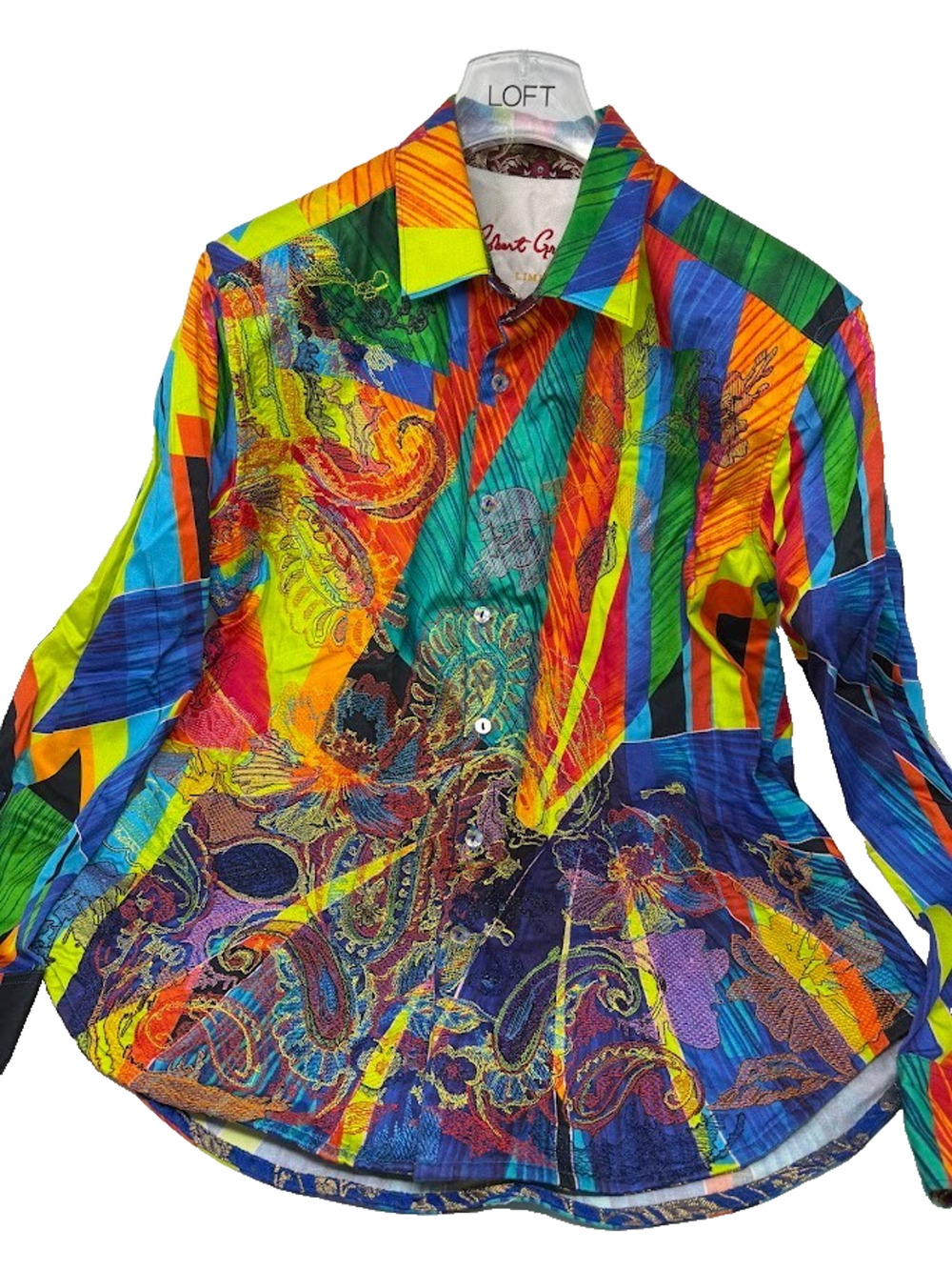 Robert Graham Cali Sunset Limited Edition Mens Medium Multicolor Art Shirt